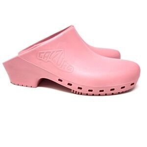 Calzuro ClogsMules Women 40-41 Pink Bubblegum Rubber Nursing Shoes Italy
